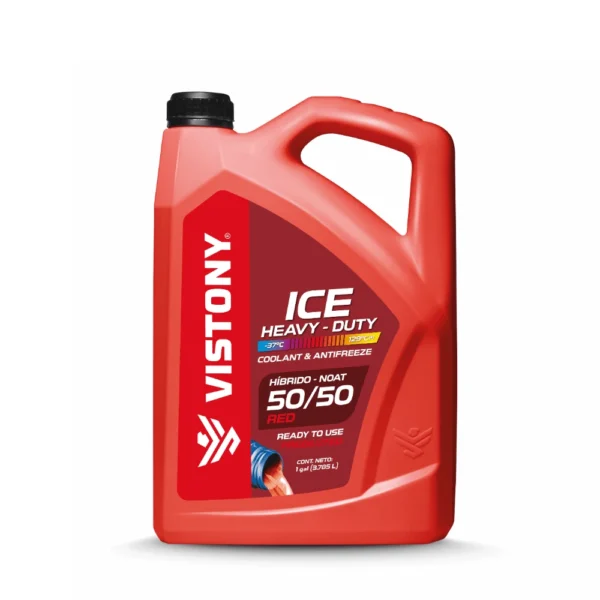 VISTONY - ICE HEAVY DUTY 50/50 NOAT COLOR ROJO REFRIGERANTE - Galón 4Lt.