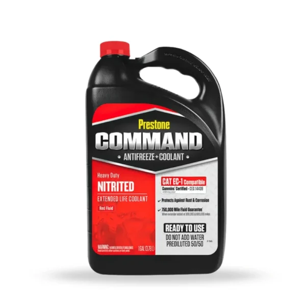 PRESTONE COMMAND RED HEAVY DUTY ANTIFREEZE + COOLANT 50/50 - Listo para usar